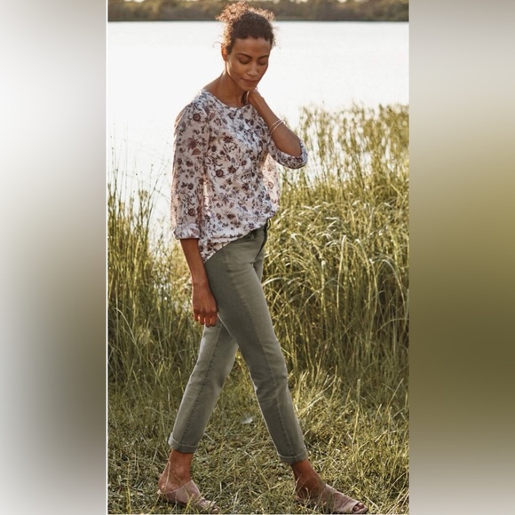 J. Jill Relaxed Shirred Voile Blouse ~ XL - Picture 3 of 11